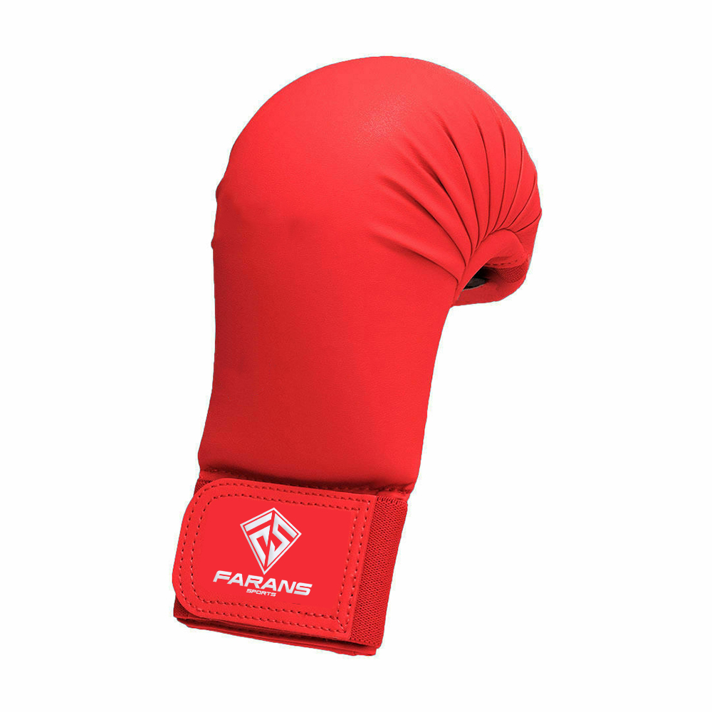 Lightweight Karate Mitts Red - Image 2
