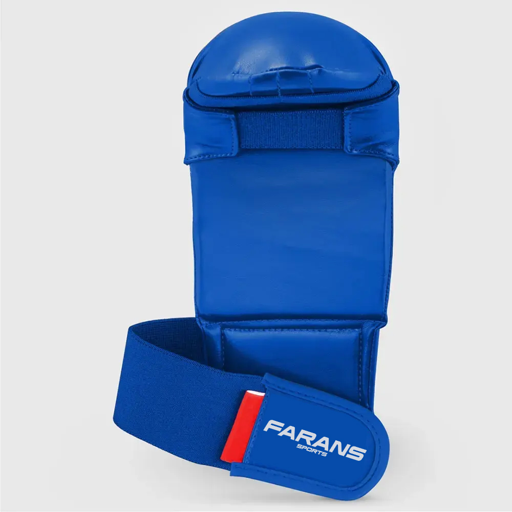 Blue/White Farans Red Label Karate Mitt Without Thumb - Image 3
