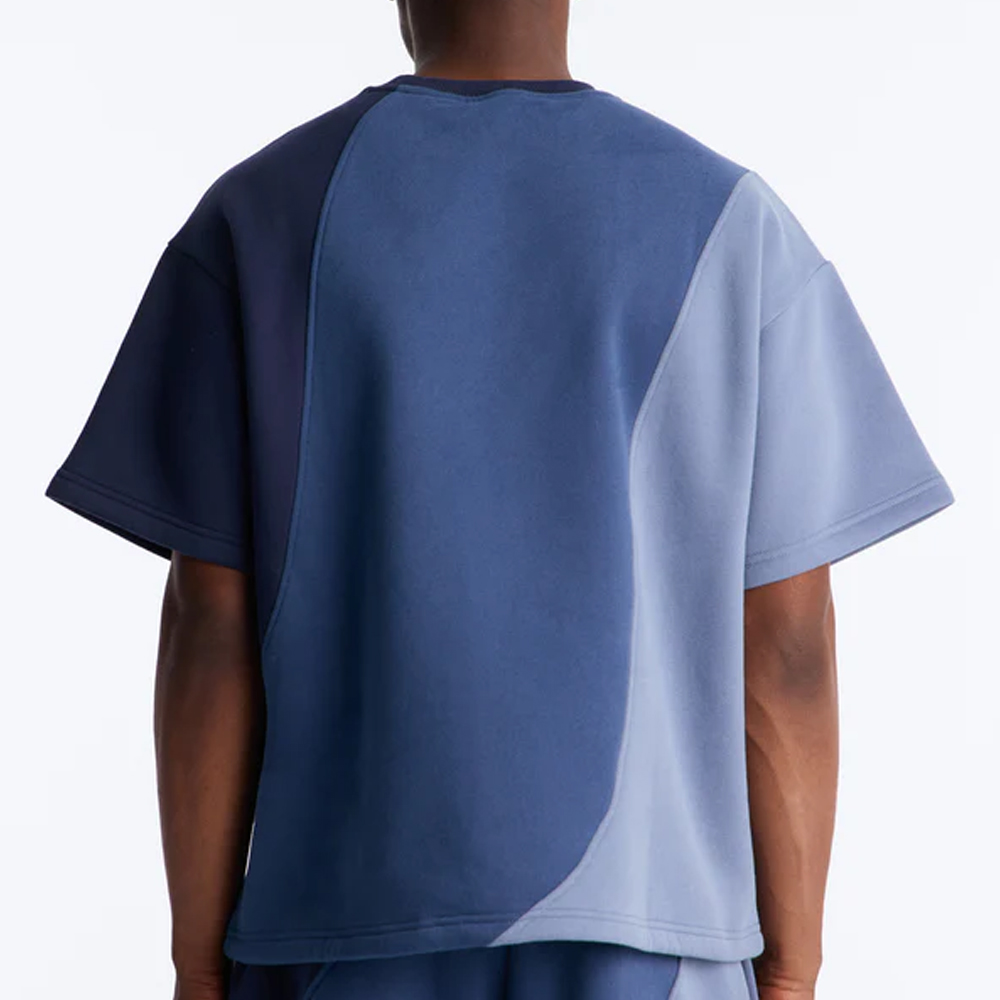 Oversized Neapolitan Paneled Sweatshirt – Blue/combo