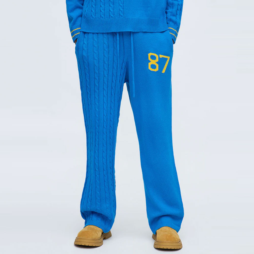 Preppy Life Sweater Knit Pant – Blue/combo