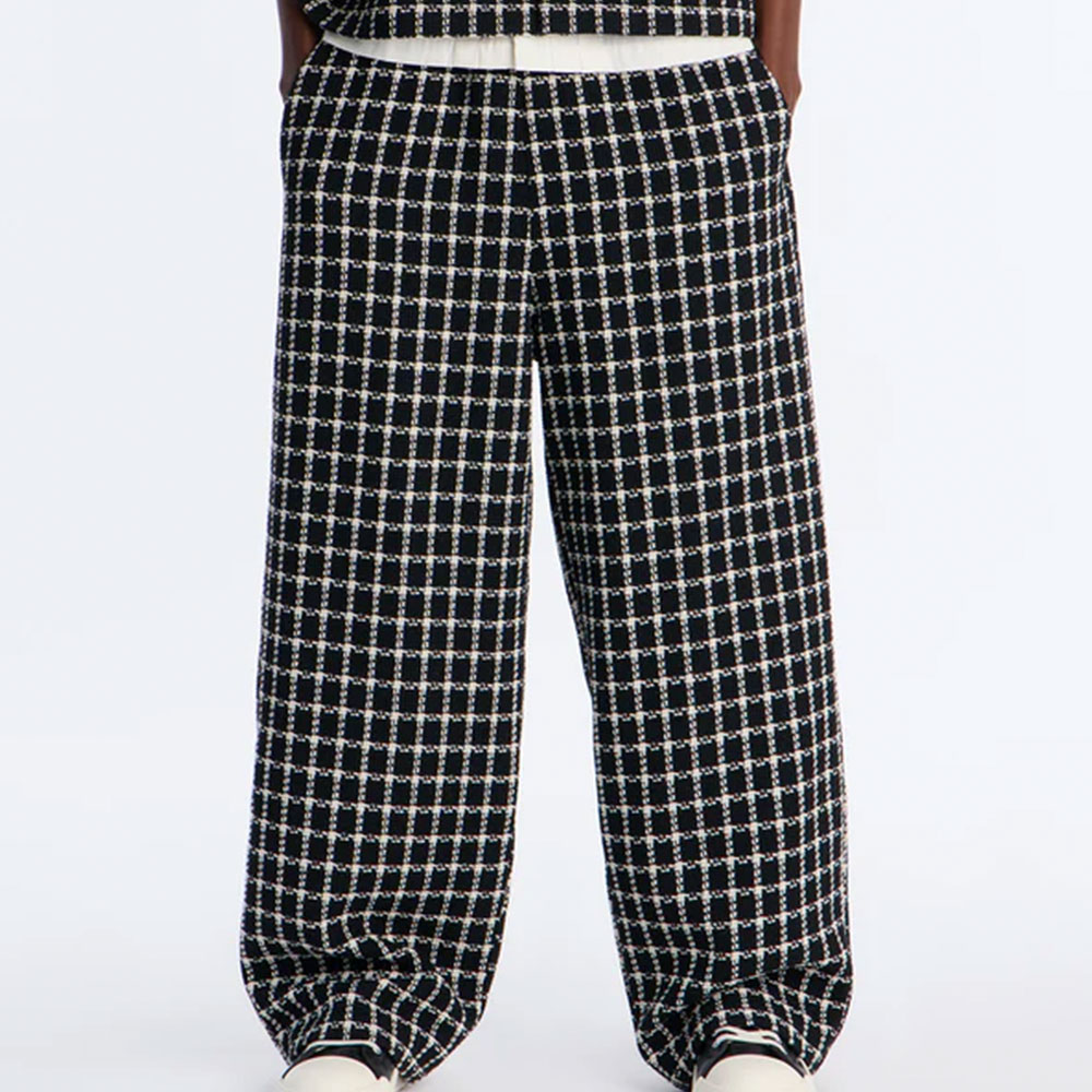 Baggy Theory Tweed Pant – Black
