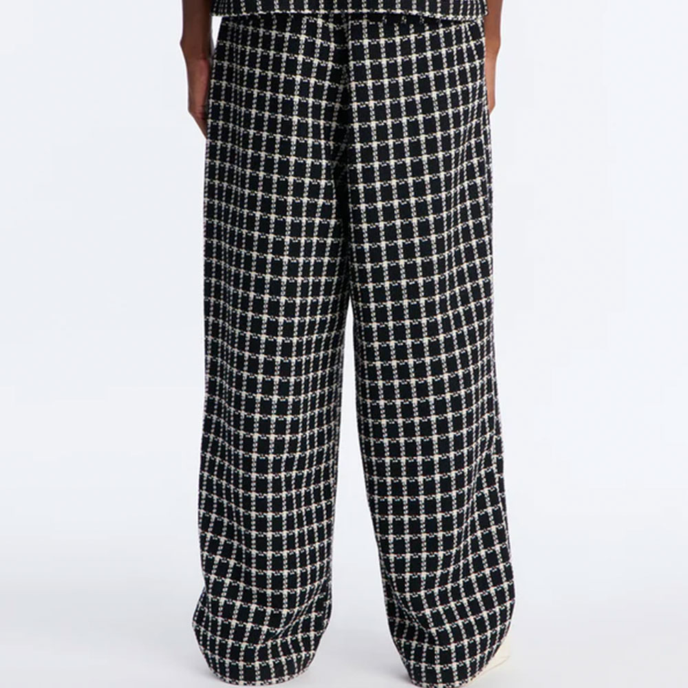 Baggy Theory Tweed Pant – Black
