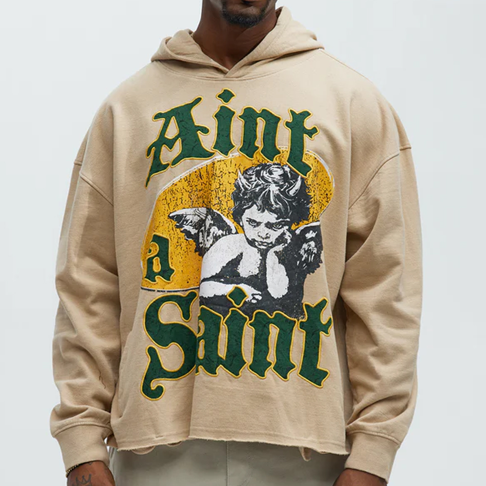 Aint A Saint Hoodie – Khaki