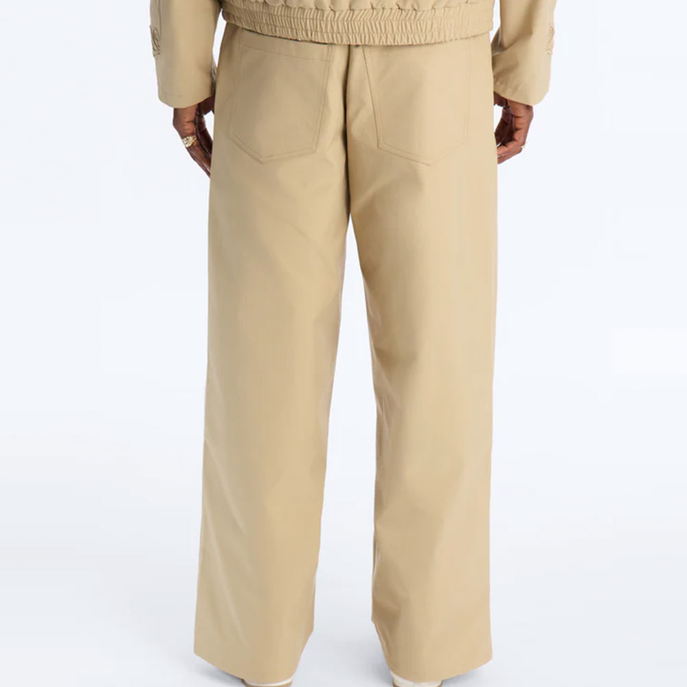 Delaro Embroidered Baggy Pant – Khaki