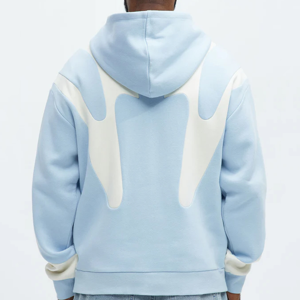 Tyson Oasis Paneled Zip Up Hoodie – Blue/combo
